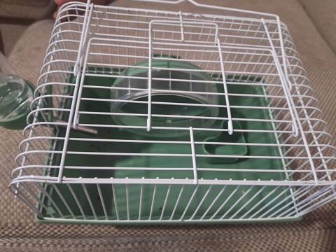 Kiçik heyvan qəfəsi – hamster/siçan üçün - Material: ağ rəngli metal — Bakı