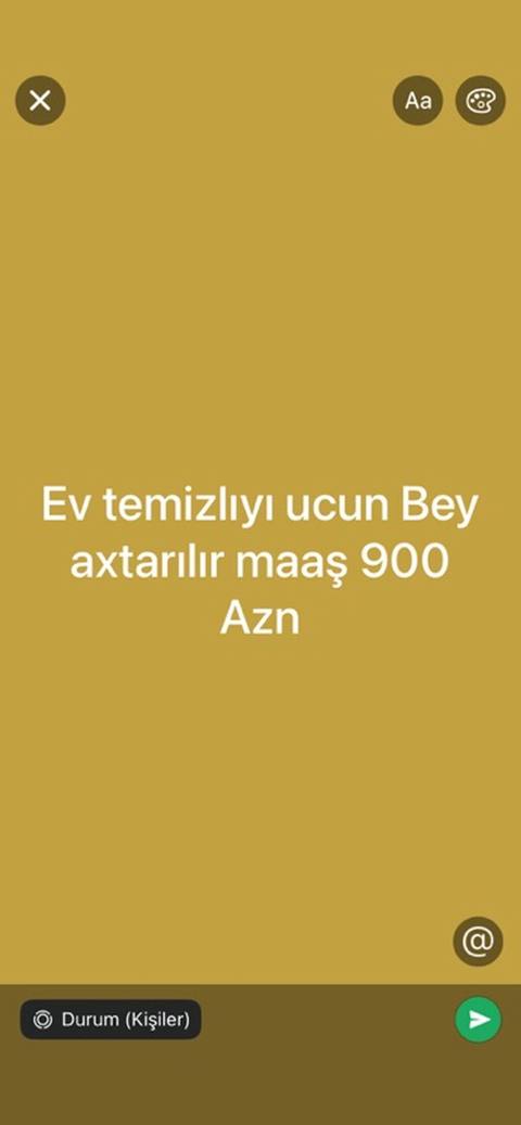 Ev köməkçisi tələb olunur, Növbəli qrafik, Təcrübəsiz, Aylıq ödəniş — Гюздек
