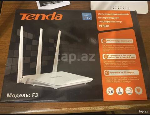 Tenda F3 N300 Simsiz Marşrutlaşdırıcı Xüsusiyyətlər: - Standart: Ieee — Baku