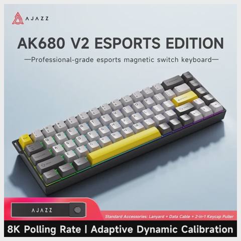 Ajazz AK680 V2 Black Gray Yellow — 99 ₼ · Bakı · Mallar Ajazz AK680 V2 Black Gray Yellow — Bakı