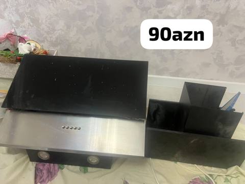 Mətbəx aspiratoru (divar tipli), qara şüşə ön panel və paslanmayan — 90 ₼ · Баку · Mətbəx cixartma qapıları və aksesuarları Mətbəx aspiratoru (divar tipli), qara şüşə ön panel və paslanmayan — Баку