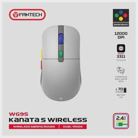 Fantech WG9S Kanata S SuperMaxfit Gray Wireless Gaming Mouse — 49 ₼ · Baku · Təkərlər, joystik-lər, gamepad-lər Fantech WG9S Kanata S SuperMaxfit Gray Wireless Gaming Mouse — Baku