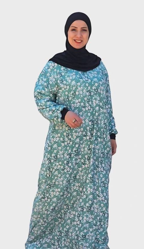 Namaz üçün paltar 29011, göy, pambıq, ölçü 44 — Товары