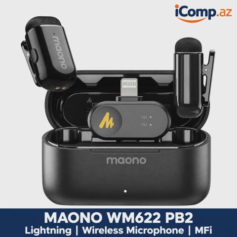 Maono WM622 PB2 Lightning MFi Simsiz Mikrofon Dəsti — Baku