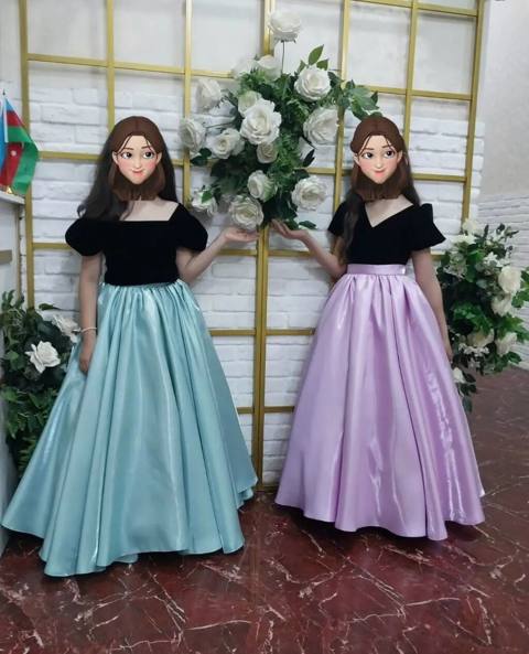Uşaq/qız üçün ziyafət geyimi – 2 rəng seçimi 9-11 yash - Model: İki — Baku