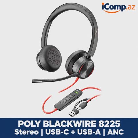 Poly Blackwire 8225 (8X223AA) Usb-c ANC Stereo Qulaqlıq — Bakı