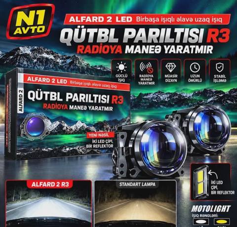 Bi-LED lupalı avtomobil farası — Bakı