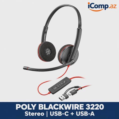 Poly Blackwire 3220 (8X228AA) Usb-c Stereo Qulaqlıq — 169 ₼ · Bakı · Qulaqcıqlar Poly Blackwire 3220 (8X228AA) Usb-c Stereo Qulaqlıq — Bakı