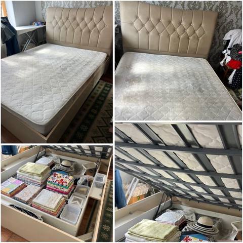 Bazali taxt matrasla birge.qiymet 220 man.160x2 olcu.yaxsi — Furniture