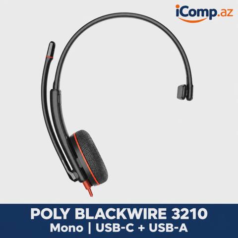 Poly Blackwire 3210 (8X214AA) Usb-c Mono Qulaqlıq — Bakı
