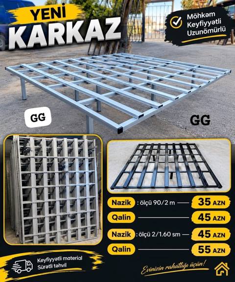 Yataq üçün metal karkaz - Yeni model karkaz – möhkəm, keyfiyyətli və — Baku