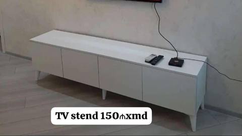 Ağ rəngli TV stendi - Minimalist dizayn, sadə və zərif görünüş - Dörd — Bakı