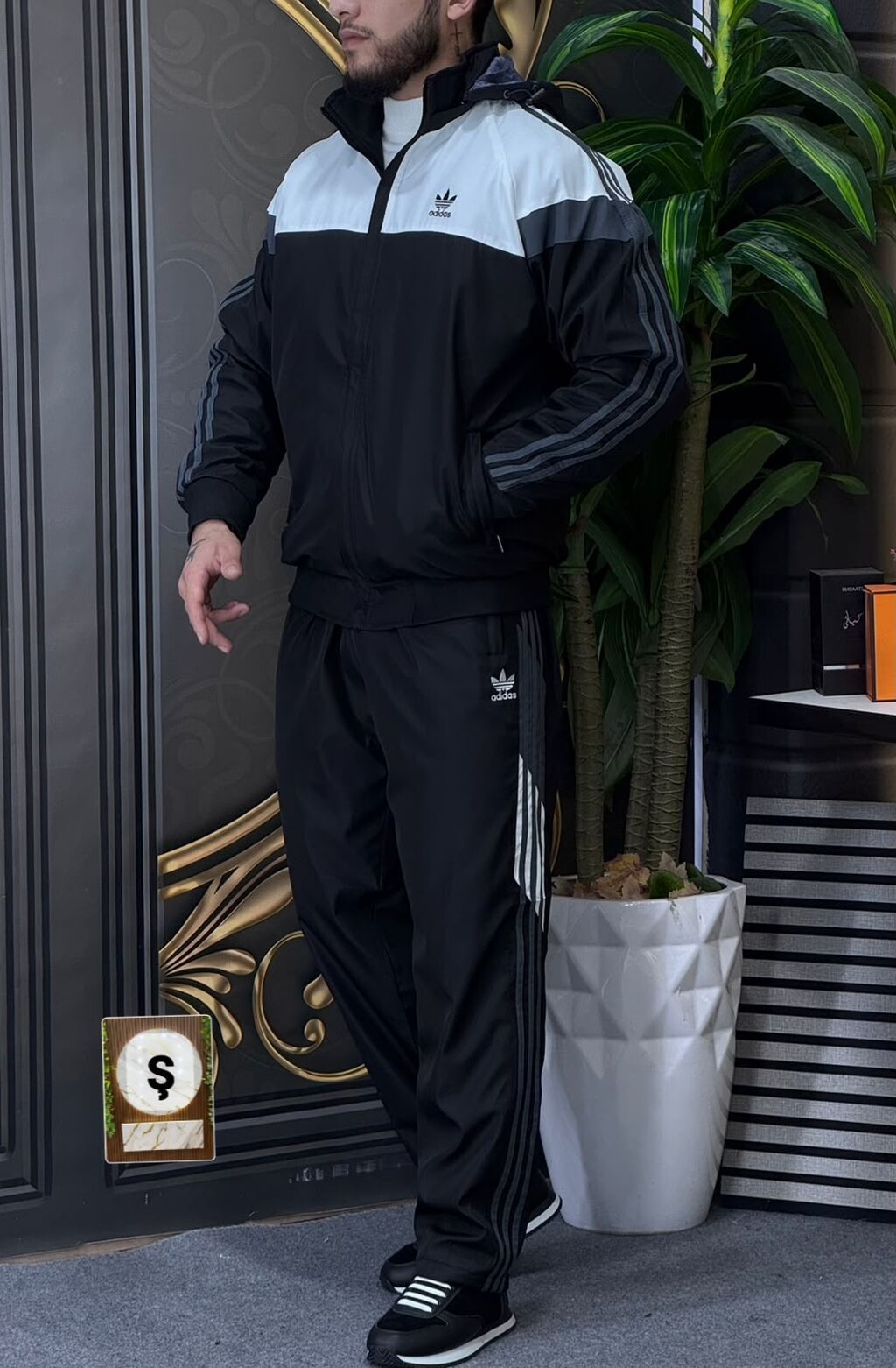 İdman dəsti, Adidas, M, rəng - Qara — İdman geyimi, Güzdək (3)