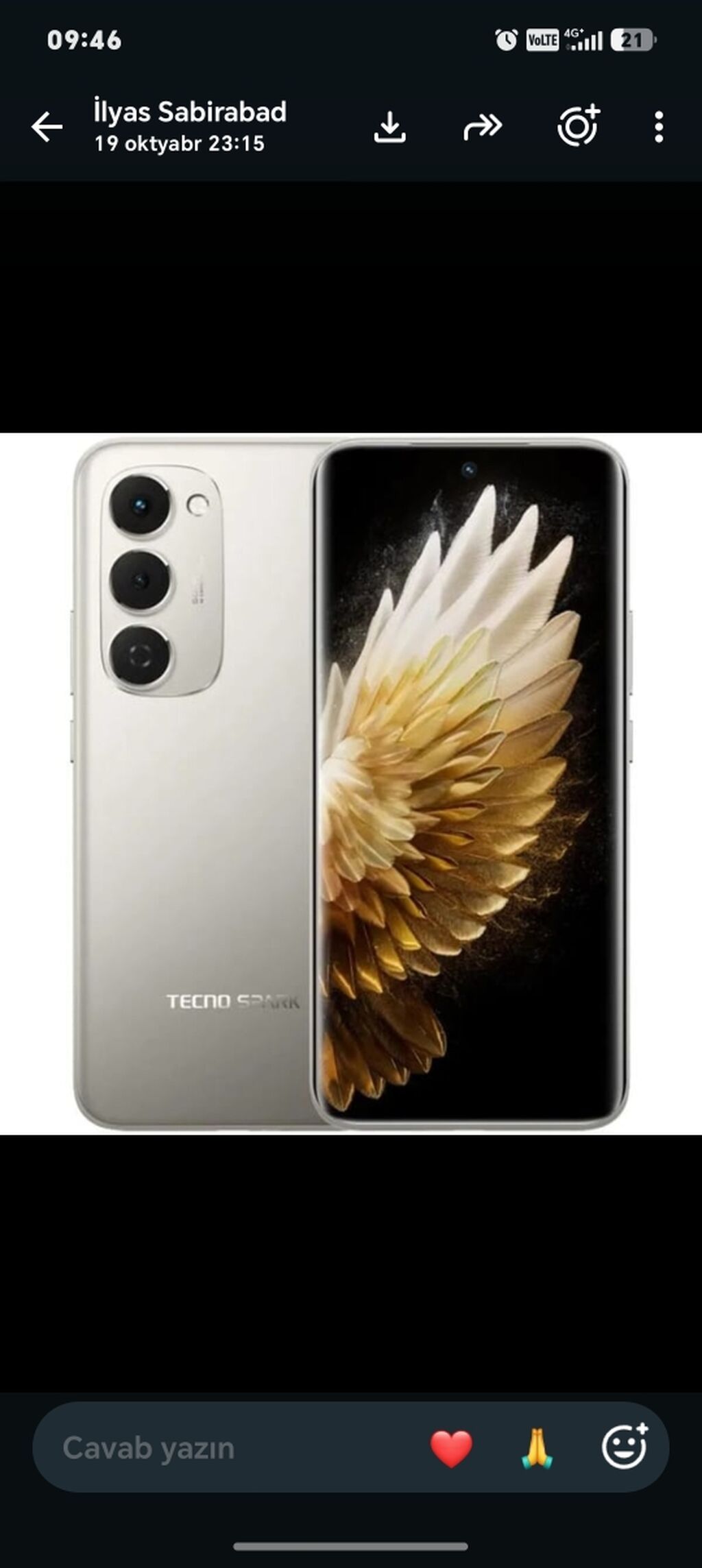 Tecno rəng - Gümüşü, Simsiz şarj — Tecno, Bakı (2)