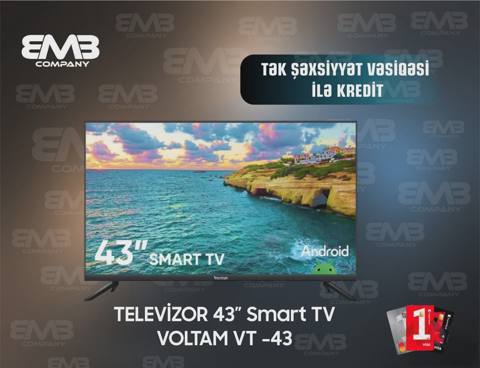 Televizor 43" LED — 395 ₼ · Баку · Televizorlar Televizor 43" LED — Баку