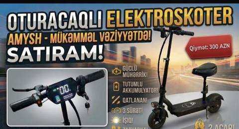 Oturacaqlı elektroskoter – şəhər içi rahat və təhlükəsiz sürüş üçün — Baku