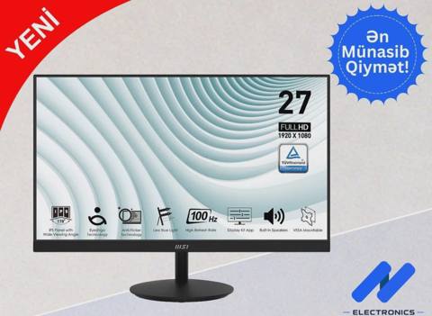 Monitor MSI PRO MP271A 27" 100Hz