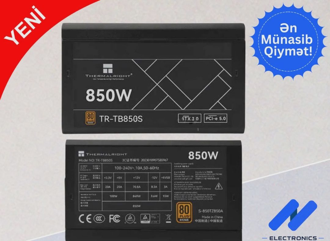 Qida bloku Thermalright TR-TB850S 80+ Bronze 850W — Qida bloklari (3)