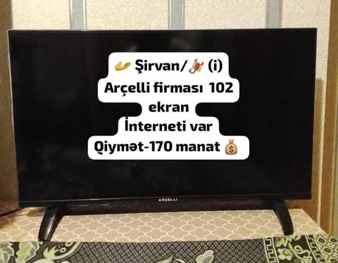 Arçelli televizor - Ekran ölçüsü: 102 sm - Smart funksiyası — Ширван