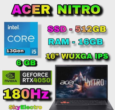 Notbuk Acer Nitro 16 16" Intel Core i5 512 GB /16 GB — 1 700 ₼ · Баку · Noutbuklar Notbuk Acer Nitro 16 16" Intel Core i5 512 GB /16 GB — Баку
