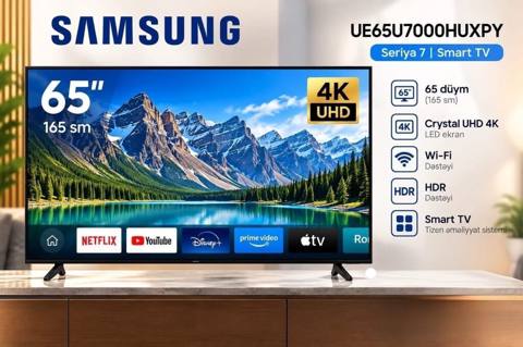 Samsung UE65U7000HUXPY – Seriya 7 Smart TV - Ekran: 65 düym (165 sm) — Baku