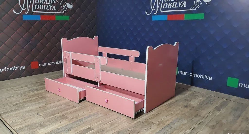 Uşaq çarpayı Açıq qırmızı rəng — Mebel, Bakı (5)
