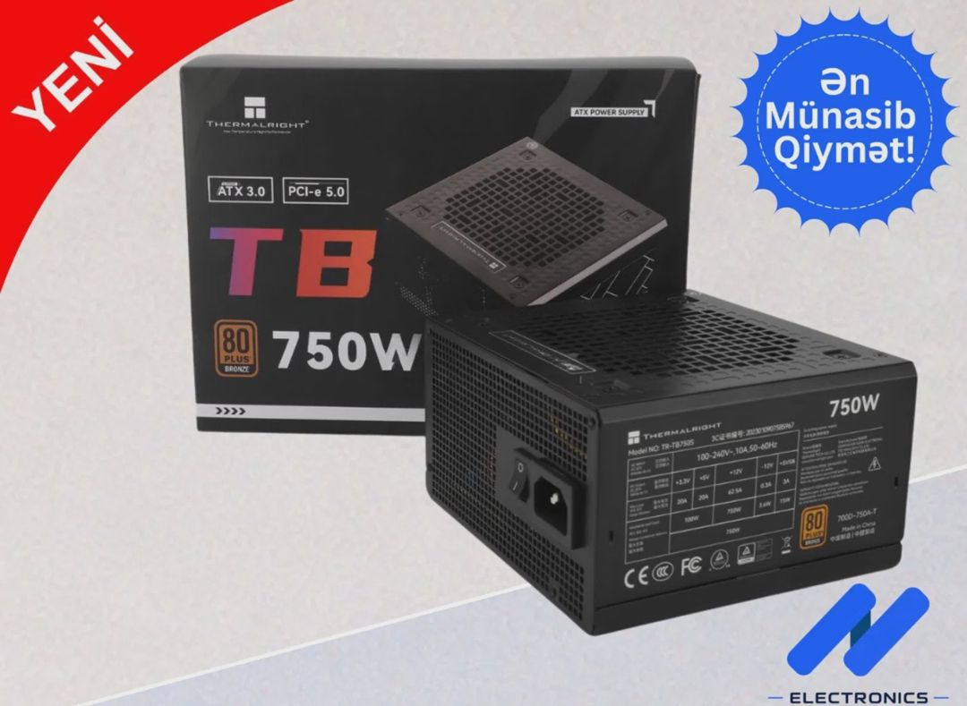 Qida bloku Thermalright TR-TB750S 750W 80+ Bronze — Qida bloklari, Bakı (3)