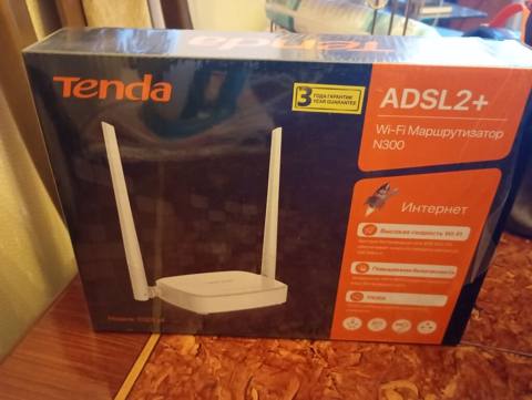 Tenda D301 v4 ADSL2+ Wi‑Fi marşrutlayıcı (N300) - Wi‑Fi sürəti: 300 — Баку