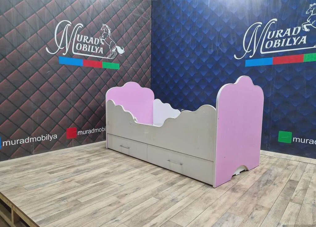 Uşaq çarpayı Çəhrayı rəng — Mebel, Bakı (2)