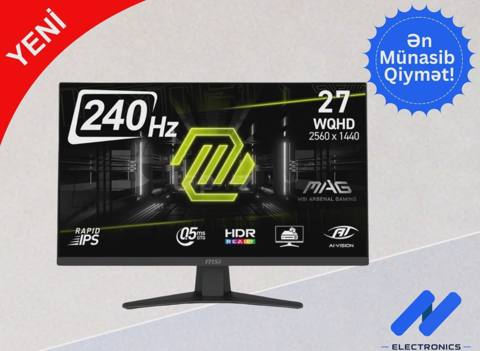 Monitor MSI MAG 274QF X24 27" 2K Wqhd 240Hz — 474 ₼ · Monitorlər Monitor MSI MAG 274QF X24 27" 2K Wqhd 240Hz