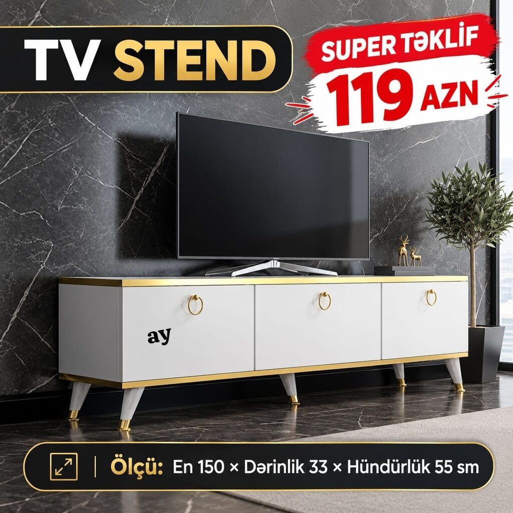 *TV Stend — Super Təklif *Cəmi 119 AZN Evinizə zövq və — Televizor altlıqları və standlar, Bakı