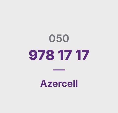 Azercell nömrə (050) 978-17-17