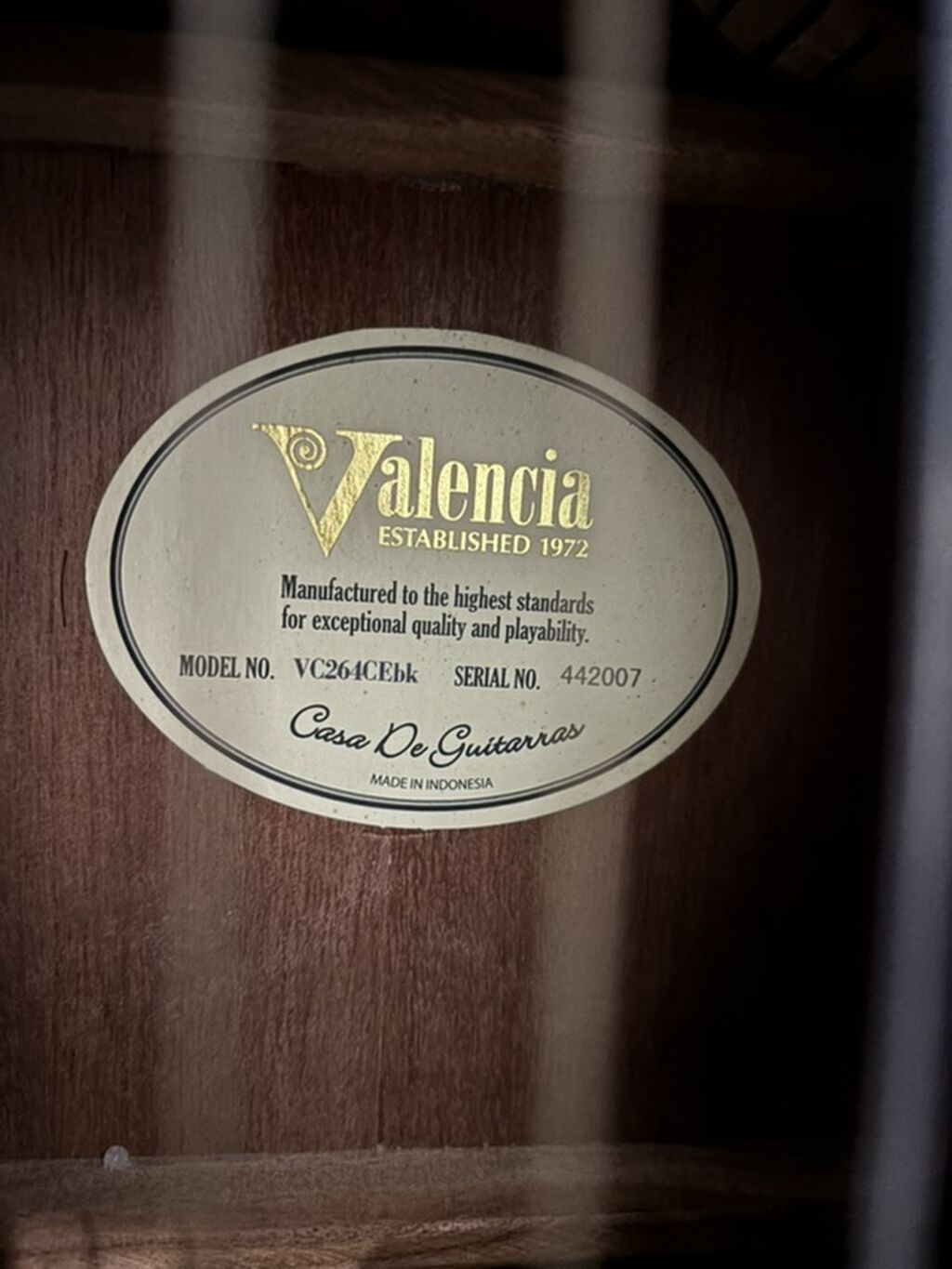 Valencia elektro-klasik gitara – cutaway korpuslu, qara rəng — Gitarlar və digər simli alətlər, Bakı (5)