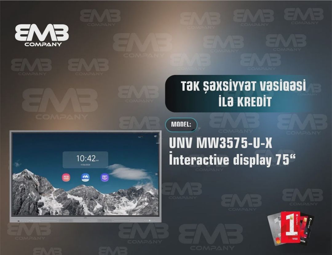 Elektron lövhə, Gümüşü rəng — İnteraktiv panellər və LED ekranlar, Bakı
