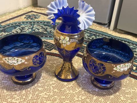 Vaza dəsti, Bogem şüşəsi — 130 ₼ · Baku · Vaazalar, kreslolar, süni çiçəklər Vaza dəsti, Bogem şüşəsi — Baku