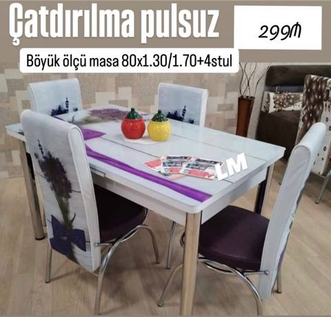 Böyük ölçülü yemək masası dəsti - Masa ölçüsü: 80 130 sm (açıldıqda — 299 ₼ · Baku · Masalar və stullar Böyük ölçülü yemək masası dəsti - Masa ölçüsü: 80 130 sm (açıldıqda — Baku
