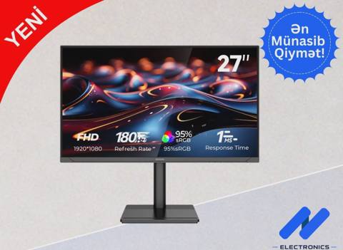 Monitor Aiwa Gaming MD2734-K 27" IPS 165Hz — 263 ₼ · Monitorlər Monitor Aiwa Gaming MD2734-K 27" IPS 165Hz