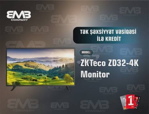 Monitor ZKTeco ZD32-4K 32 düym — Baku