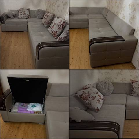 Uqul divan – açılan, bazalı künc model - Ölçü: 2.50 x 1.50 m — Bakı