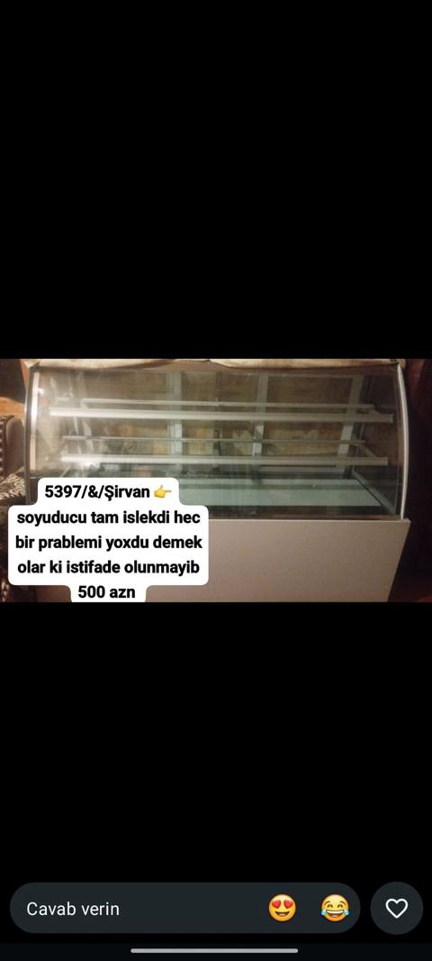 Vitrin tipli soyuducu - Şüşə ön panel və geniş vitrin sahəsi — Shirvan