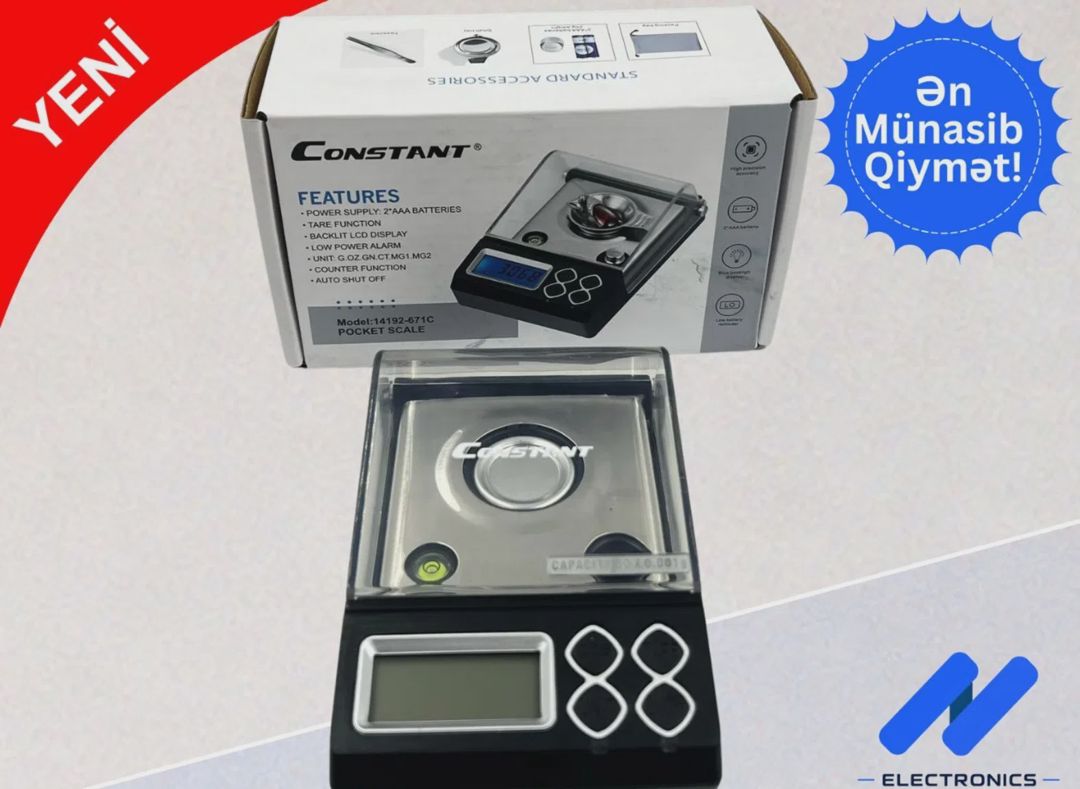 Elektron tərəzi Constant 14192-671c 50g/0.001g — Ticarət tərəzisi, Bakı (2)