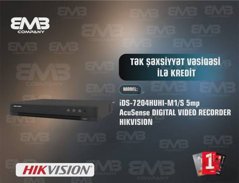 DVR qeyd cihazı Hikvision iDS-7204HUHI-M1/S 5MP AcuSense — Bakı
