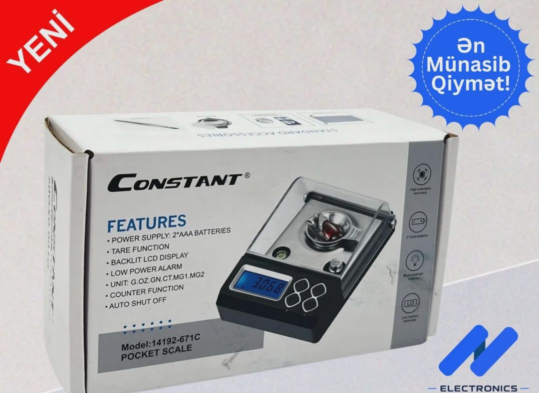 Elektron tərəzi Constant 14192-671c 50g/0.001g — Ticarət tərəzisi, Bakı (3)