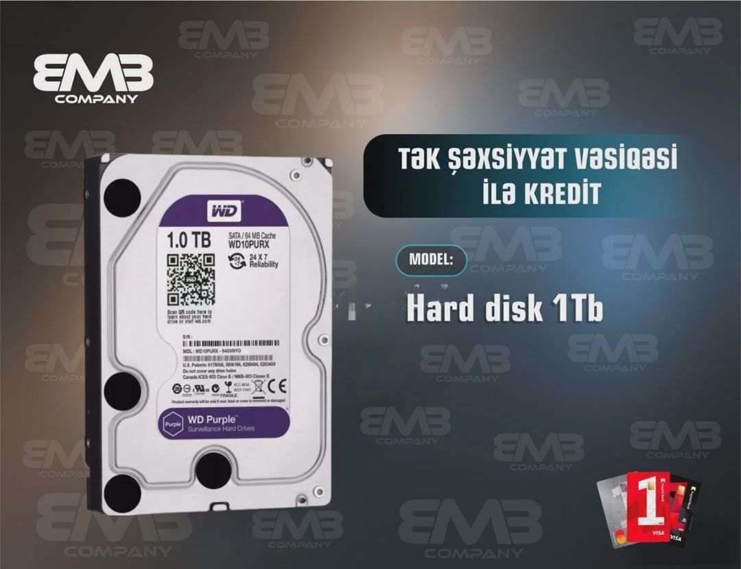 Sərt disk HDD 1TB — Elektronika, Bakı