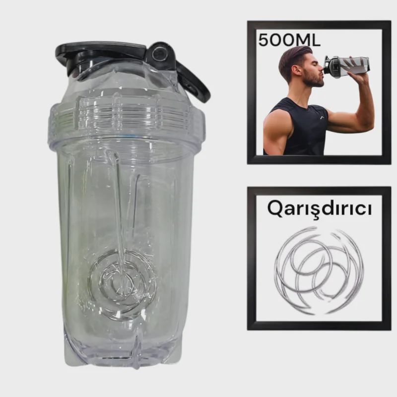 Şeyker WS1315, şəffaf, 500 ml — İdman, hobi, istirahət, Bakı (2)