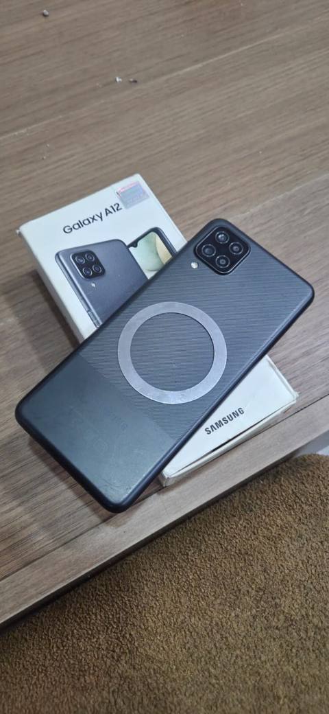 Samsung Galaxy A12, 64 GB, rəng - Qara, Barmaq izi — Bakı