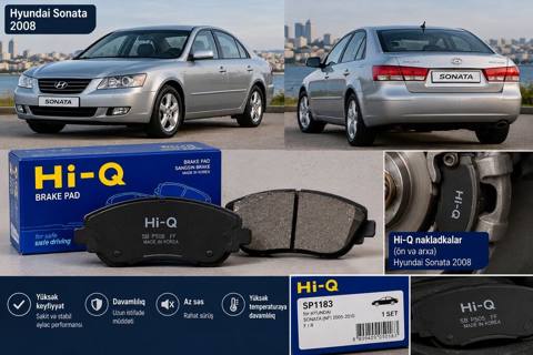 Hi-Q əyləc yastıqları – Hyundai Sonata 2008 (NF 2005–2010) üçün — 35 ₼ · Bakı · Əymə sistemi Hi-Q əyləc yastıqları – Hyundai Sonata 2008 (NF 2005–2010) üçün — Bakı