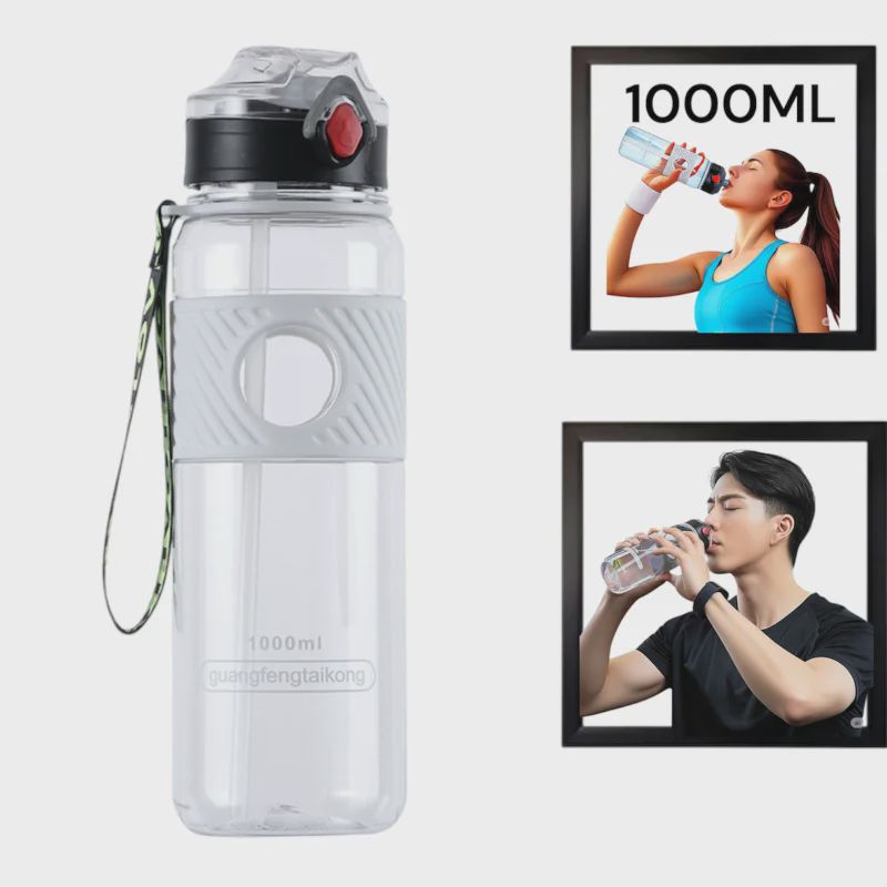 İdman su qabı WS1275, şəffaf, 1000 ml — İdman, hobi, istirahət, Bakı (2)
