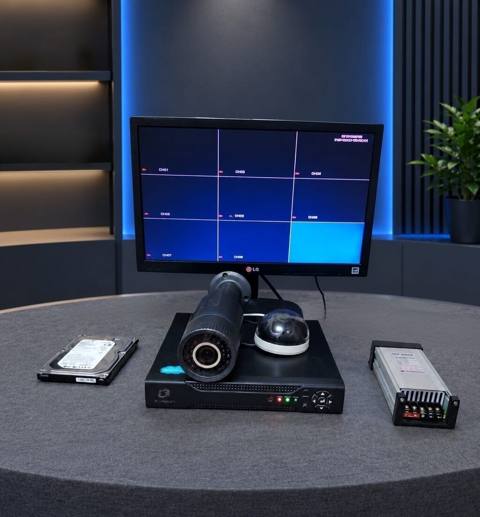 Monitor LG DVR 8 çıxışlıdir 2 ədəd kamera Yaddaş kartı Qida bloku — Баку