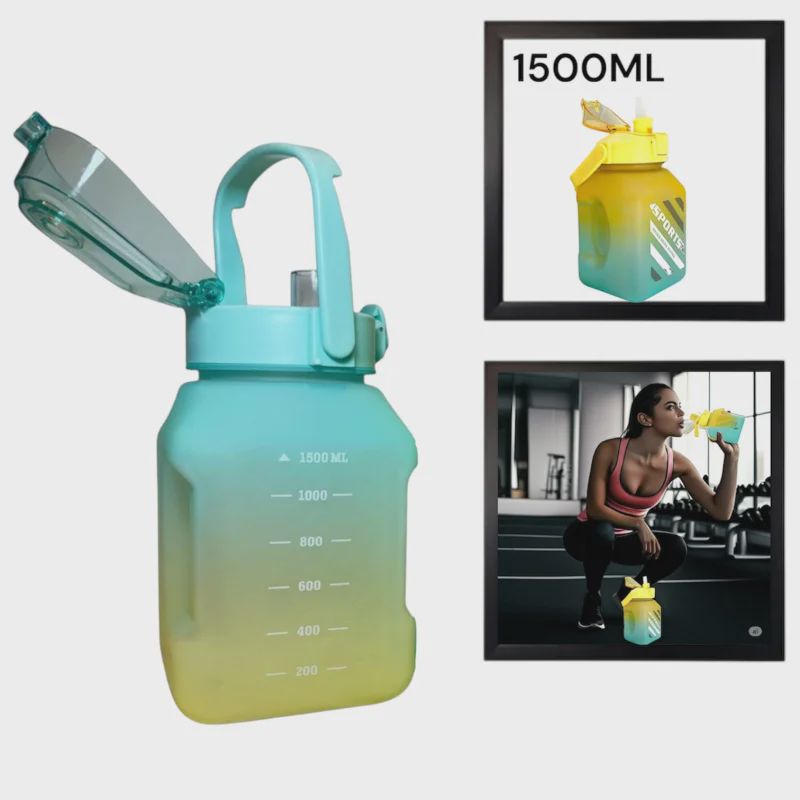 İdman su qabı, rəngbərəng WS1269, 1500 ml — Fitness və yoqa, Bakı (2)